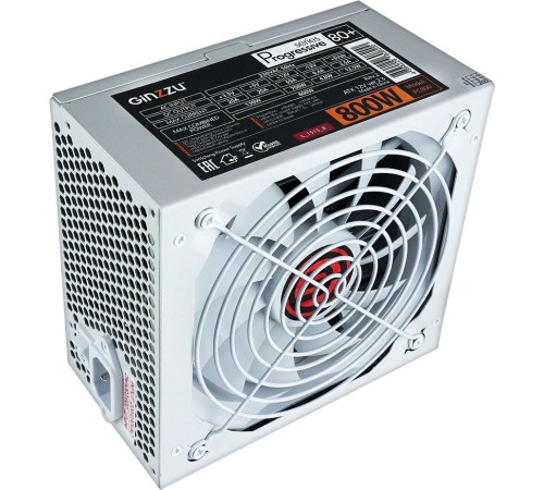 Блок питания Ginzzu PC800 белый