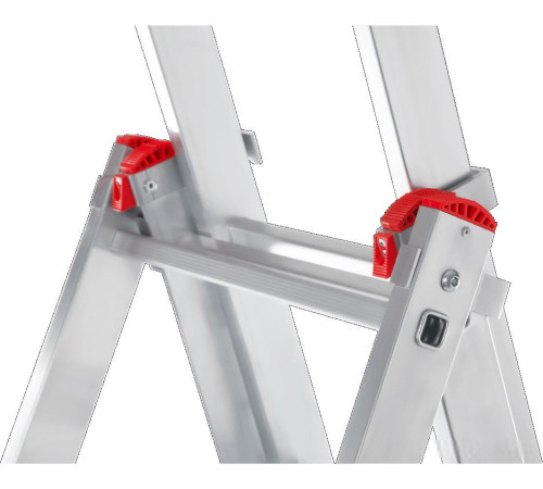 Лестница-стремянка Новая высота NV 123 алюминиевая трёхсекционная 3x9 ступеней