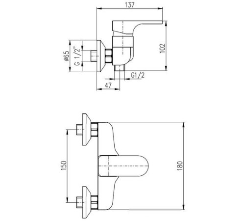 Смеситель Slezak RAV Юкон YU180.5CB белый/хром