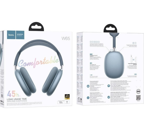 Наушники Hoco W65 голубой