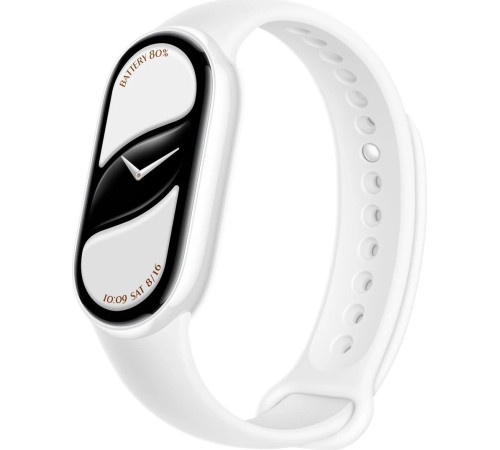 Фитнес-браслет Xiaomi Smart Band 10 белая керамика, с белым силиконовым ремешком, международная версия