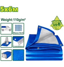 Тент Dyllu DTTQ1856 5x6 м 110 г/м2 синий