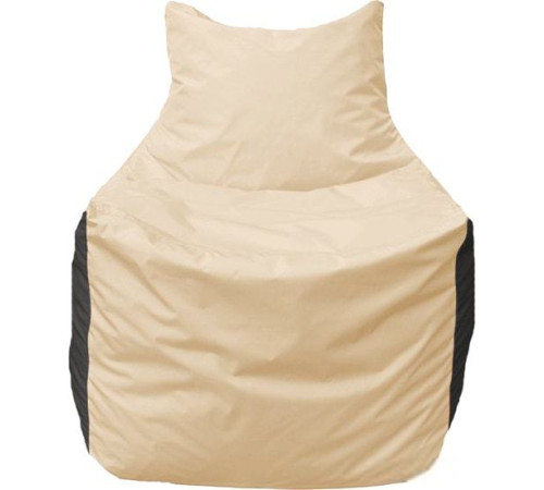 Кресло-мешок Flagman Фокс Ф2.1-130 слоновая кость/чёрный