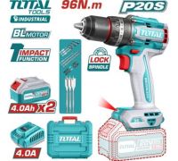Ударная дрель-шуруповерт Total TIDLI20968 с 2-мя АКБ, кейс