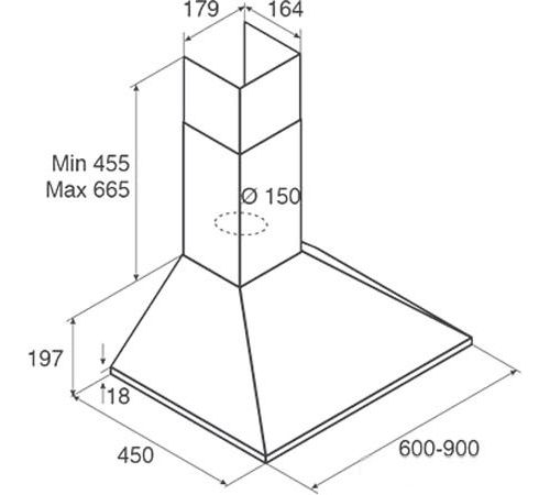 Кухонная вытяжка Jetair Gaia AN/A/60 PRF0112629B