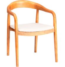 Стул с подлокотниками TetChair Baldur дерево вяз/ткань лен, груша№3/бежевый лен