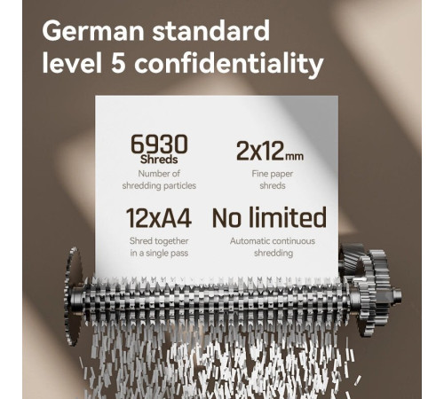 Шредер Deli ET095 серый