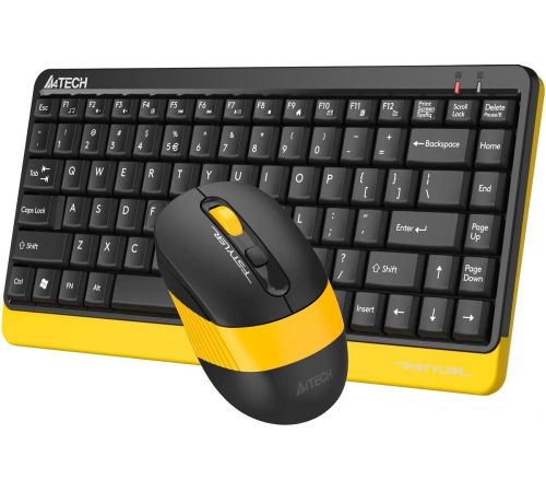 Офисный набор A4Tech Fstyler FG1110 черный/желтый