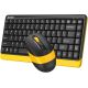 Офисный набор A4Tech Fstyler FG1110 черный/желтый