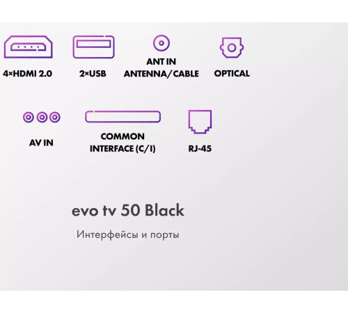 Телевизор Evo TV 50 Black TD0051753RU