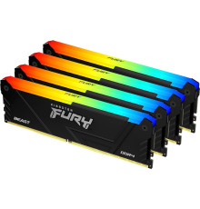 Оперативная память Kingston FURY Beast RGB 4x16ГБ DDR4 2666 МГц KF432C16BB2AK4/64