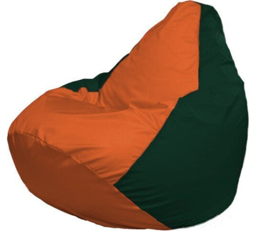 Кресло-мешок Flagman Груша Макси Г2.1-212 зеленый темный/оранжевый