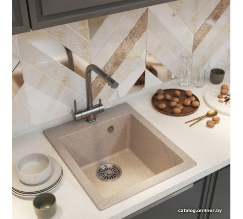 Кухонная мойка Mixline ML-GM14 551900 песочный