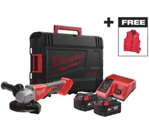 Угловая шлифмашина Milwaukee BLSAG125XPDMC-402X 4933499460 с 2-мя АКБ, кейс