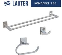 Набор аксессуаров для ванной Lauter 21SH8391 + 21SH8301 + 21SH8321 Chrome, 3 предмета