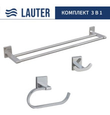 Набор аксессуаров для ванной Lauter 21SH8391 + 21SH8301 + 21SH8321 Chrome, 3 предмета