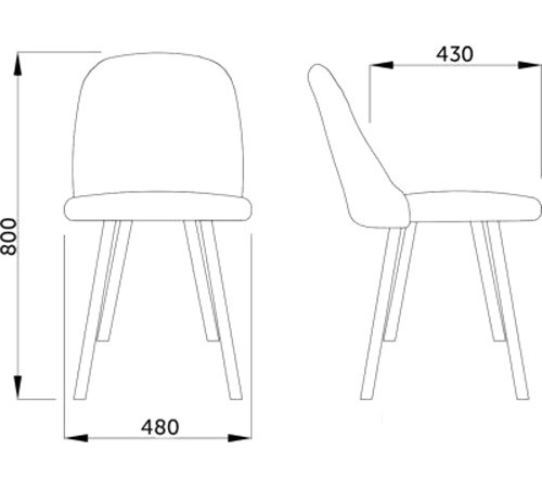 Стул AksHome Honnor серый/черный