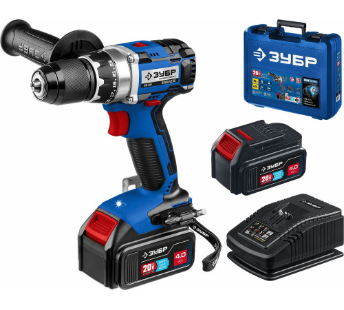 Дрель-шуруповерт Зубр Профессионал DB-201-42 с 2-мя АКБ 4 Ач, кейс