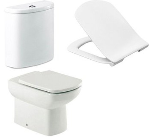 Унитаз напольный Roca Dama Senso Compacto 342518000+34151B000+ZRU9302991