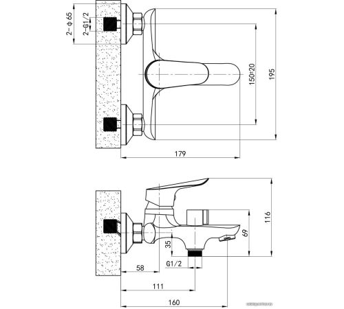 Смеситель Esko Rio 54