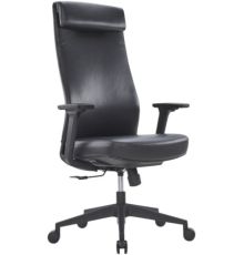 Офисное кресло SitZone CH-366A натуральная кожа, черный