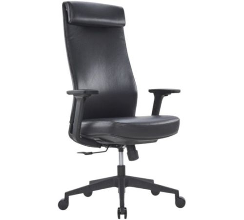 Офисное кресло SitZone CH-366A натуральная кожа, черный