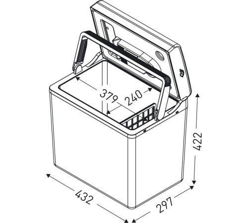 Термоэлектрический автохолодильник ZUGEL ZCR301D 30л синий