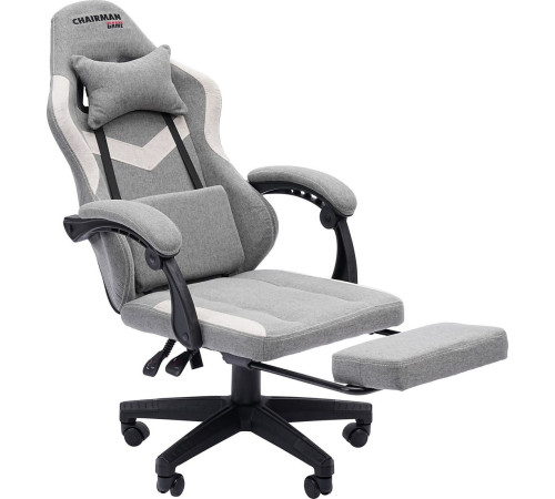 Игровое геймерское кресло CHAIRMAN CH26 ткань, серый