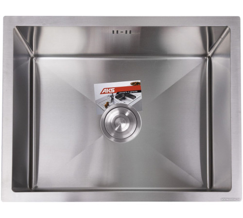 Кухонная мойка AKS Прямоугольная 57x46 сатин никель