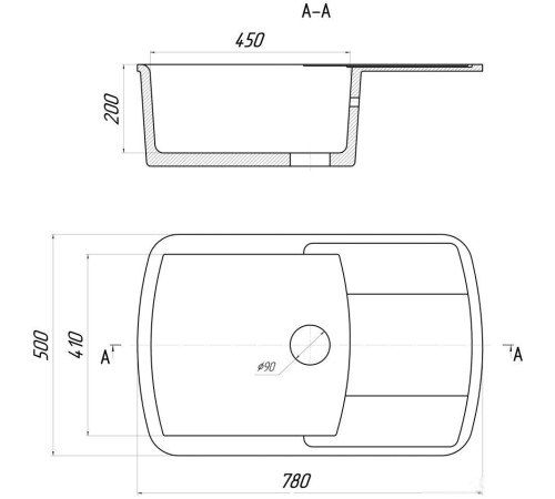 Кухонная мойка Gerhans B29 оникс