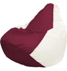 Кресло-мешок Flagman Груша Макси Г2.1-312 белый/бордовый
