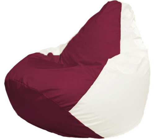Кресло-мешок Flagman Груша Макси Г2.1-312 белый/бордовый