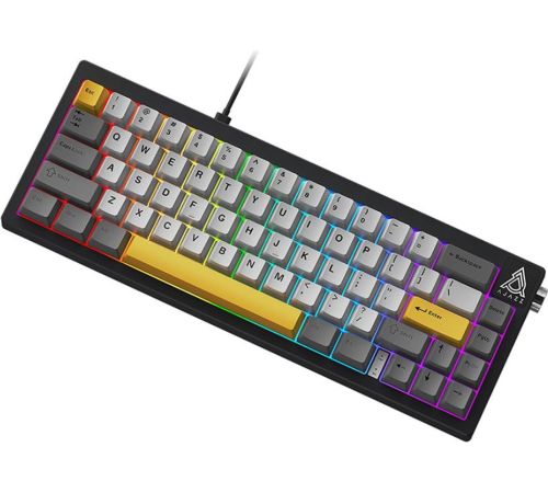 Клавиатура Ajazz AK650 Wired серый/белый/желтый, Ajazz Bright Moon