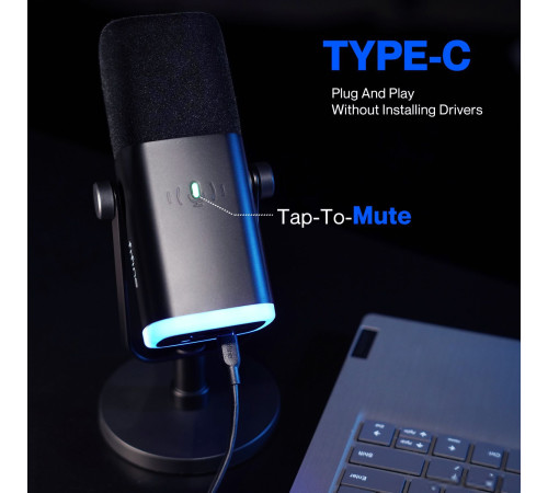 Проводной микрофон FIFINE AM8 черный