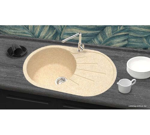 Кухонная мойка Berge BR-7501 светлый дуб