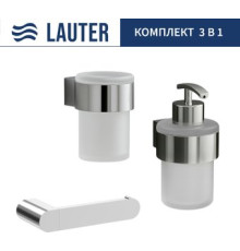 Набор аксессуаров для ванной Lauter 21TS3018 + 21TS3020 + 21TS3012 Chrome, 3 предмета