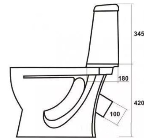 Унитаз Sanita Идеал WC.CC/Ideal/2-DM/WHT.G/S1