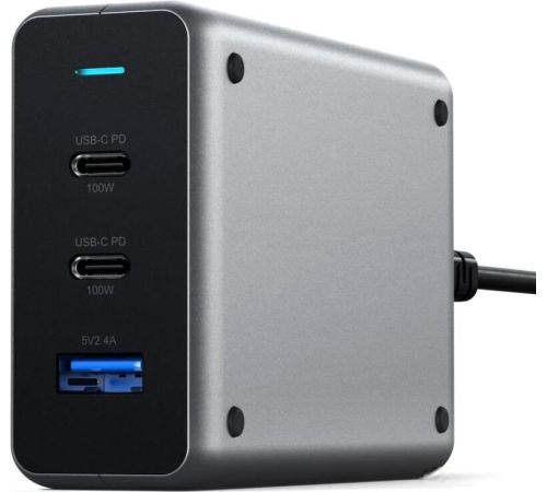 Сетевое зарядное Satechi 100W Type-C PD Compact GAN Charger ST-TC100GM-EU европейская вилка