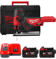 Электролобзик Milwaukee Fuel M18 M18FBJS-502X 4933464800 с 2-мя АКБ, кейс