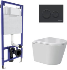 Унитаз подвесной Berges Wasserhaus Vita Rimless 043378 с сиденьем