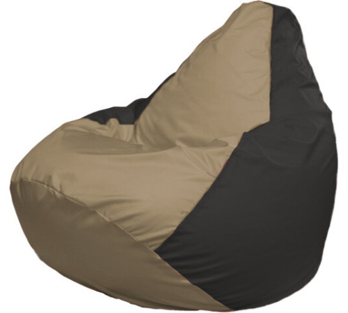 Кресло-мешок Flagman Груша Макси Г2.1-77 черный/бежевый темный