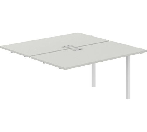 Офисный стол Norden 280х143.8х75 SG.215.SH.44.WH белый/серый бархат