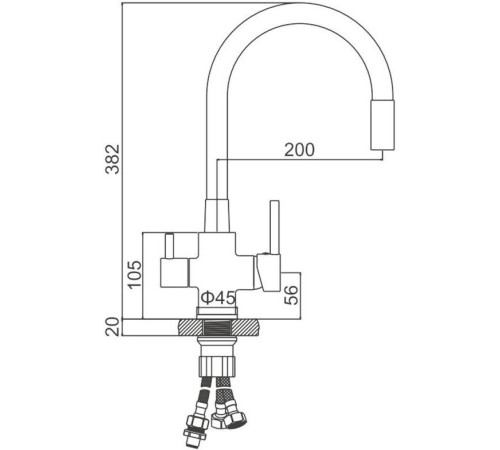 Смеситель Ledeme L74255Y-3