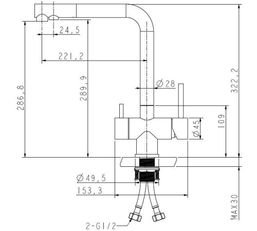 Смеситель ZorG Argos Premium PVD Gunblack