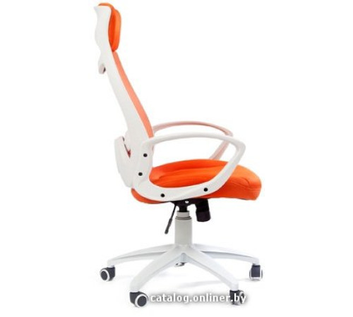 Офисное кресло CHAIRMAN 840 White оранжевый