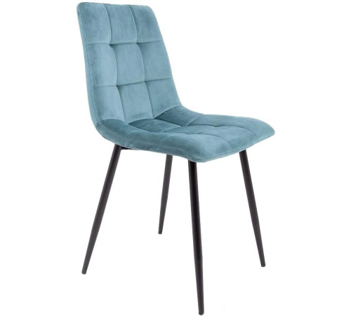 Стул AksHome Dallas 76331 велюр, бирюзовый/черный