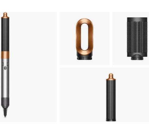 Фен-стайлер Dyson Airwrap Origin HS02 с переходником на евровилку, никель/медный