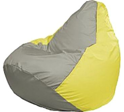 Кресло-мешок Flagman Груша Медиум Г1.1-338 серый/жёлтый