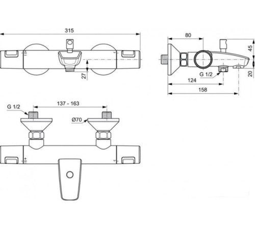 Смеситель Ideal Standard Ceratherm A7206AA