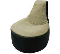 Кресло-мешок Flagman Трон Т1.3-41 светло-бежевый/зеленый